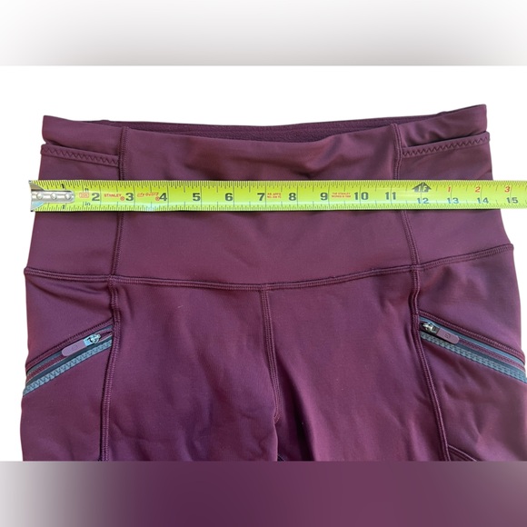 Lululemon Legging Toasty Tech Tight II Women Size 8 Garnet High Waist W5BRDS - Picture 6 of 11
